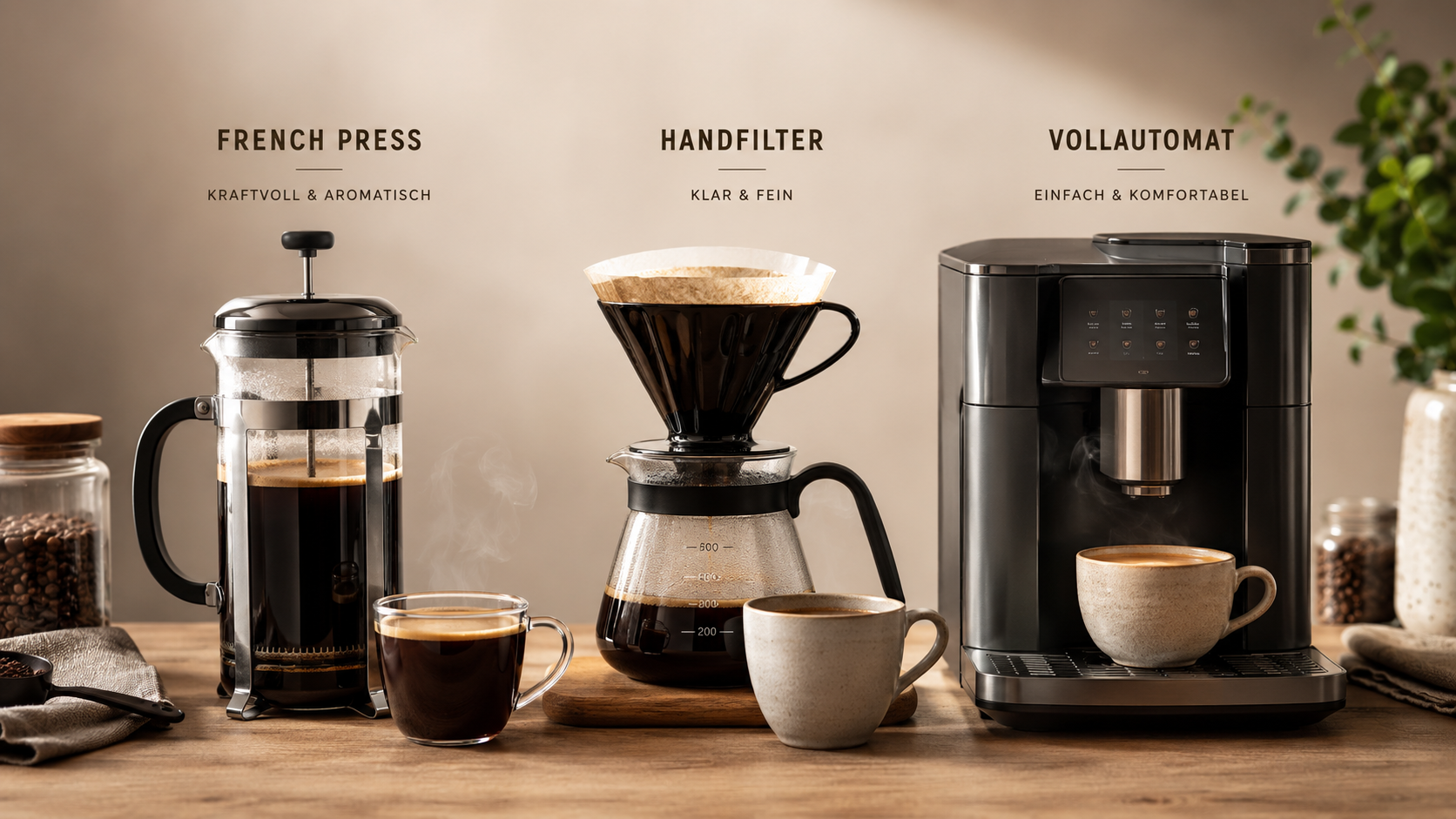 French Press, Handfilter oder Vollautomat? Der Vergleich